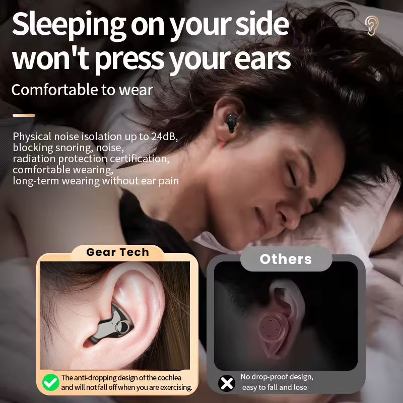 BowLift | Invisible Wireless Sleep Headphones | IPX5 Waterproof, Bluetooth 5.3 for Comfortable Sleep and Relaxation