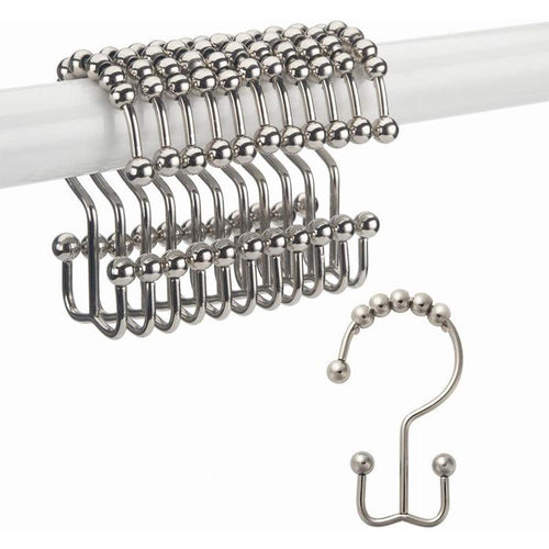 Stainless steel shower curtain hooks (12 pieces) | Bowlift