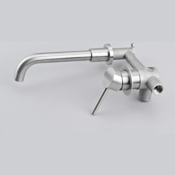 BowLift | Modern Wall-Mounted Basin Tap with Brushed Nickel Finish
