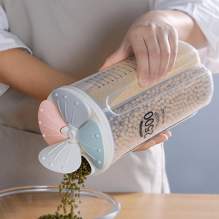 4 Grid Food Cereal Container Jar 2500Ml Bowlift
