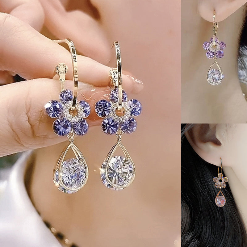 BowLift | Fashion Flower Crystal Earrings
