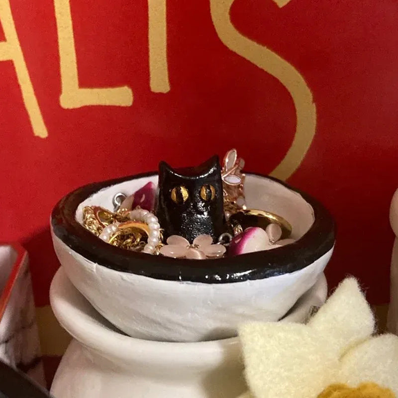 BowLift | Lucky Black Cat Decorative Trinket Bowl Dish