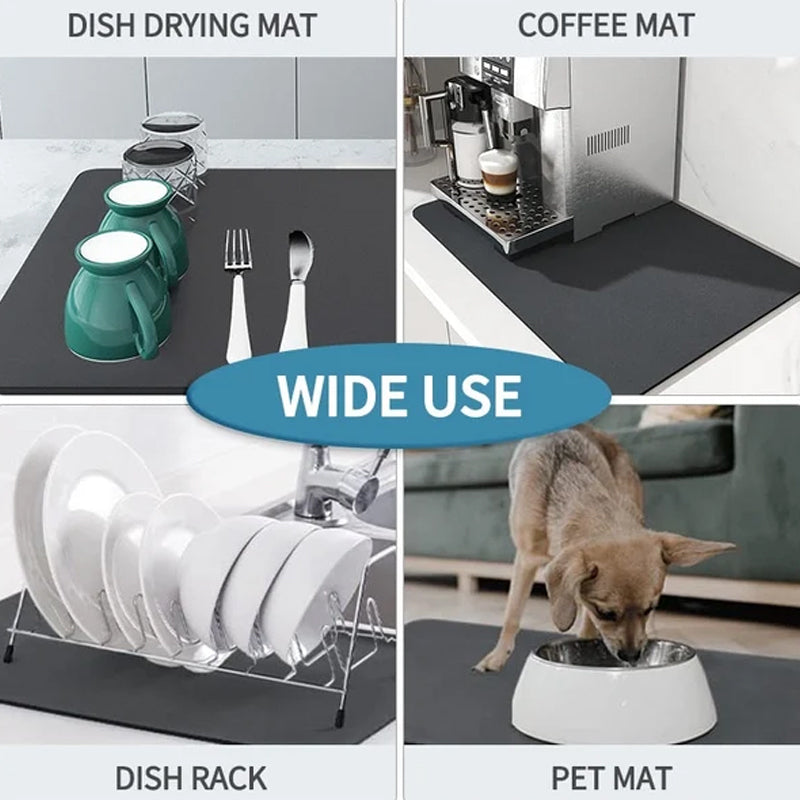 Kitchen superabsorbent drying mat | Bowlift