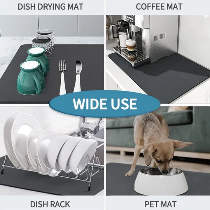 Kitchen superabsorbent drying mat | Bowlift