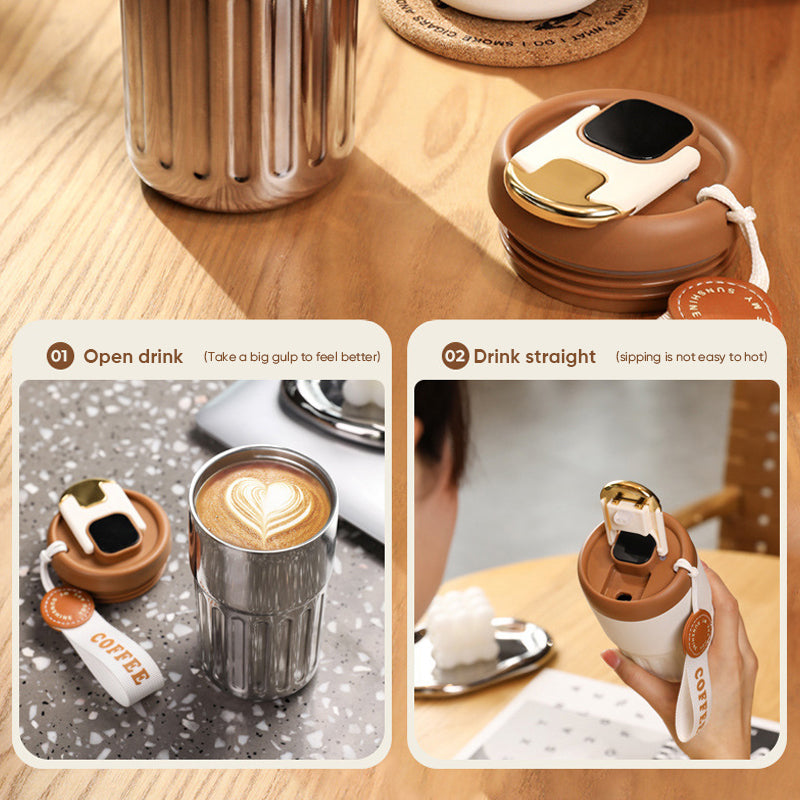 Coffee Thermos With Temperature Display | Bowlift