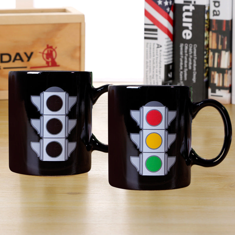 Traffic Light Magic Heat Sensitive Color Changing Ceramic Coffee Mug | Bowlift