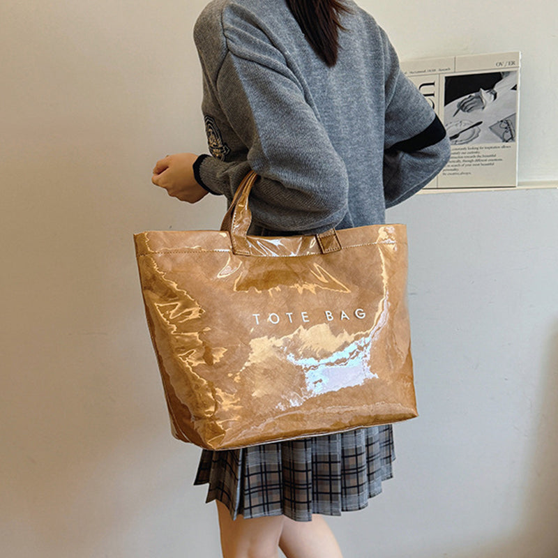Women Letter Print Tote Bag | Bowlift