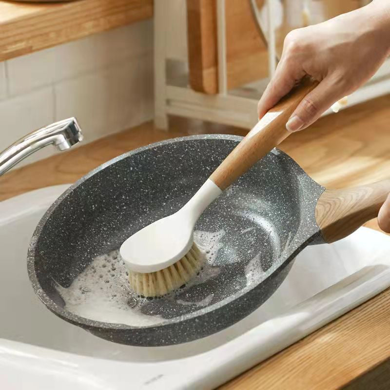 Wooden Handle Pan Brush | Bowlift