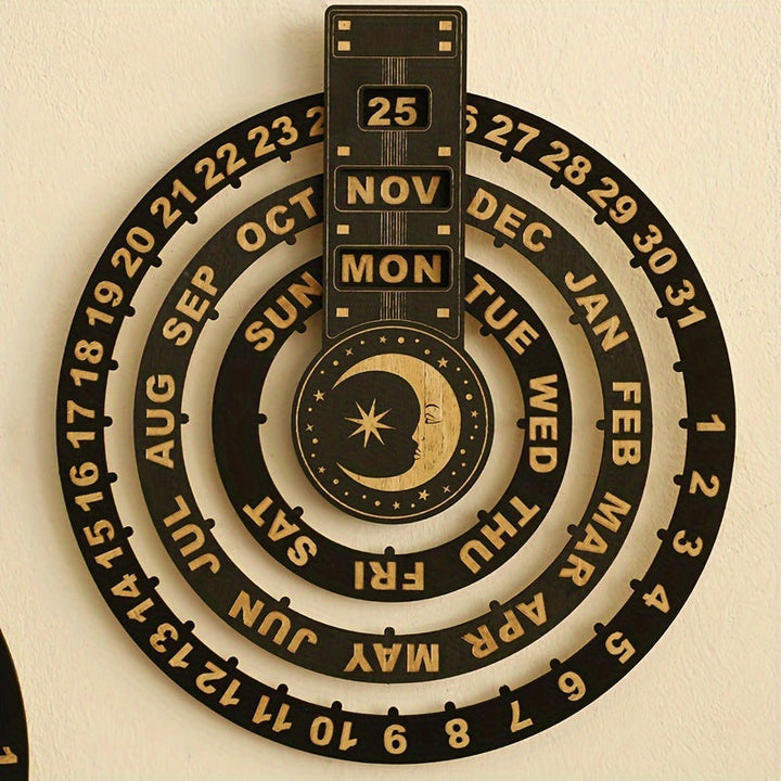 BowLift | Wood Rotating Circular Perpetual Calendar