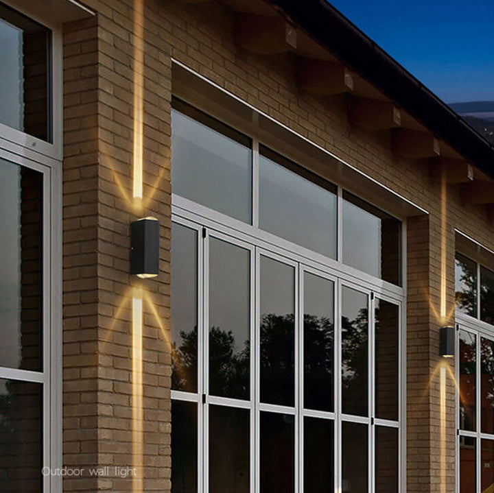 BowLift | LED Waterproof Outdoor Wall Sconce | Modern Rectangular Design. Energy-Efficient 600-1000 Lumens for Patios & Gardens