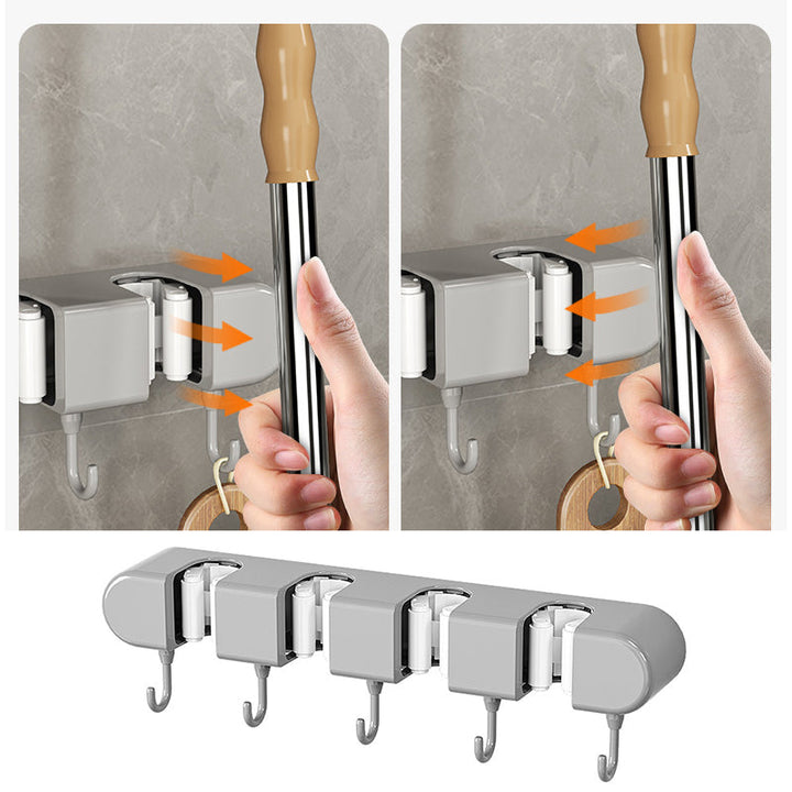 BowLift | Multifunctional Mop Holder with Hooks