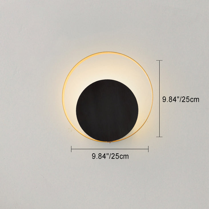 BowLift | Modern Minimalist Iron Circle Ring 1-Light Wall Sconces Lamp For Bedroom