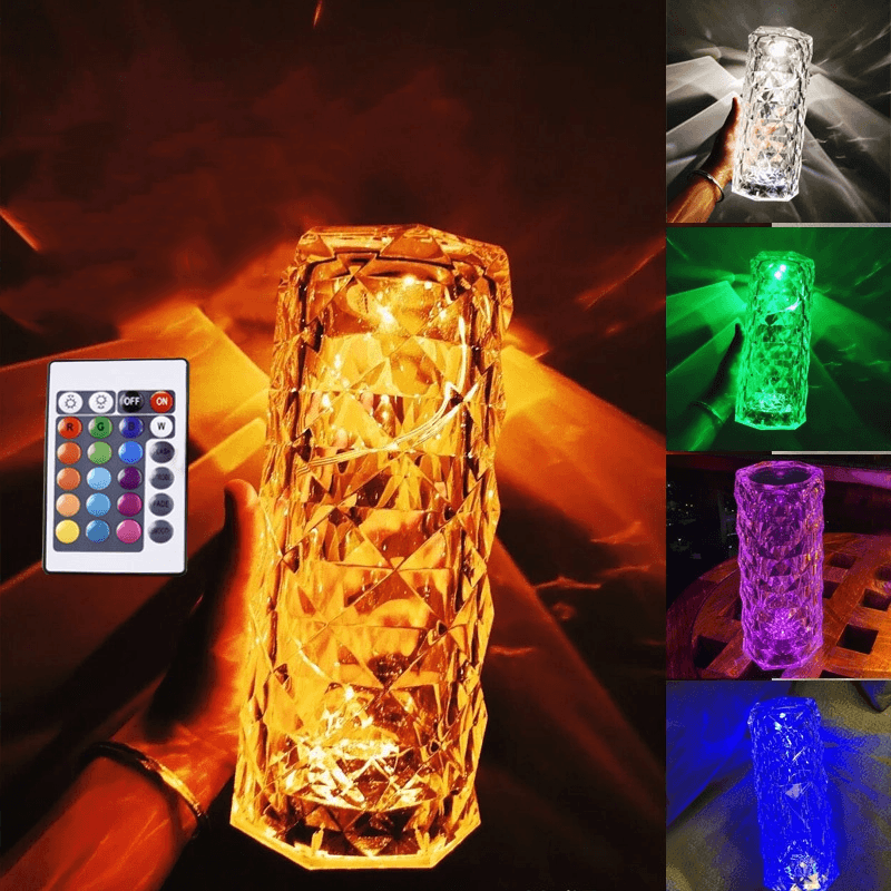 BowLift | Rose Rays Crystal Diamond Table Lamp