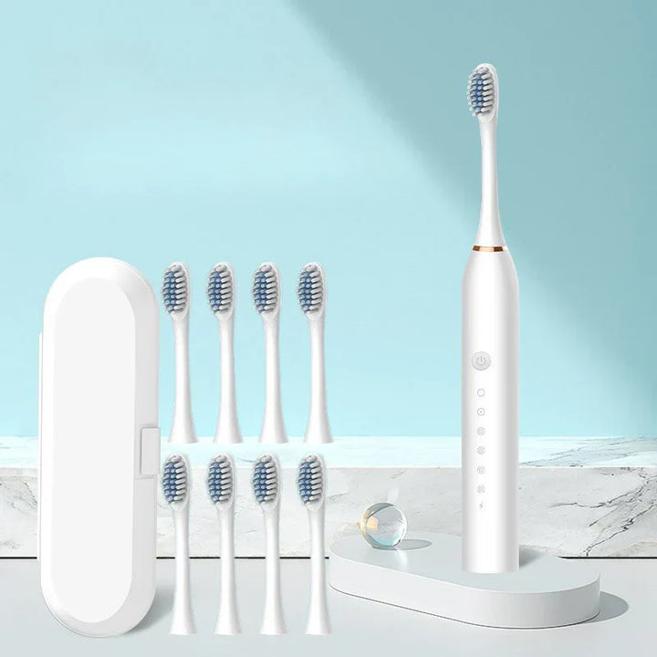BowLift | SonicPure Rechargeable Toothbrush – Whisper-Quiet, Powerful & Including 8 Brush Heads