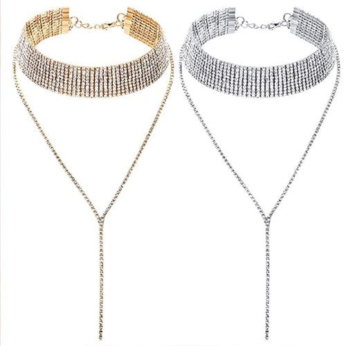BowLift | Rhinestone Tassel Choker