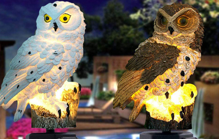 BowLift | Solar Garden Light Owl – LED Outdoor Light for Garden, Terrace and Balcony, weatherproof