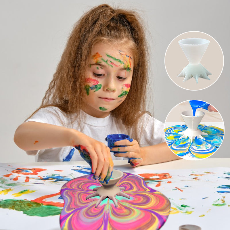 BowLift | Pouring Colors Flower Split Art Cup