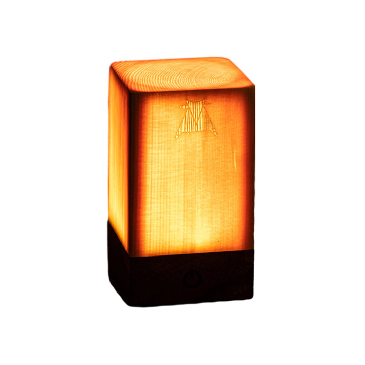 Cordless LED table lamp with rechargeable battery and touch control – Warm wood design for a cozy atmosphere | Bowlift