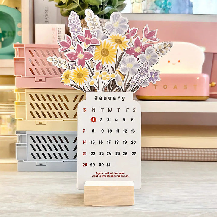 BowLift | 2025 Bloomy Flowers Desk Calendar