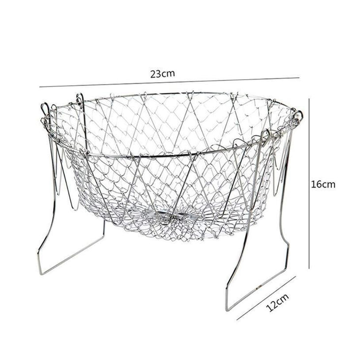 Chef Frying Basket Foldable Made of Stainless Steel | Bowlift