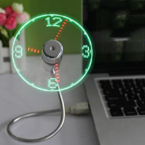 Flexible & Customizable LED USB Soft Fan with a Hidden Clock Face | Bowlift