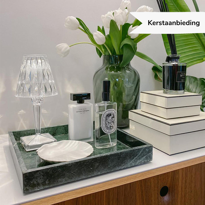 BowLift | LuxeCrystal Premium LED Table Lamp | Wireless | Dimmable Crystal Lighting | Mood Light & Decoration