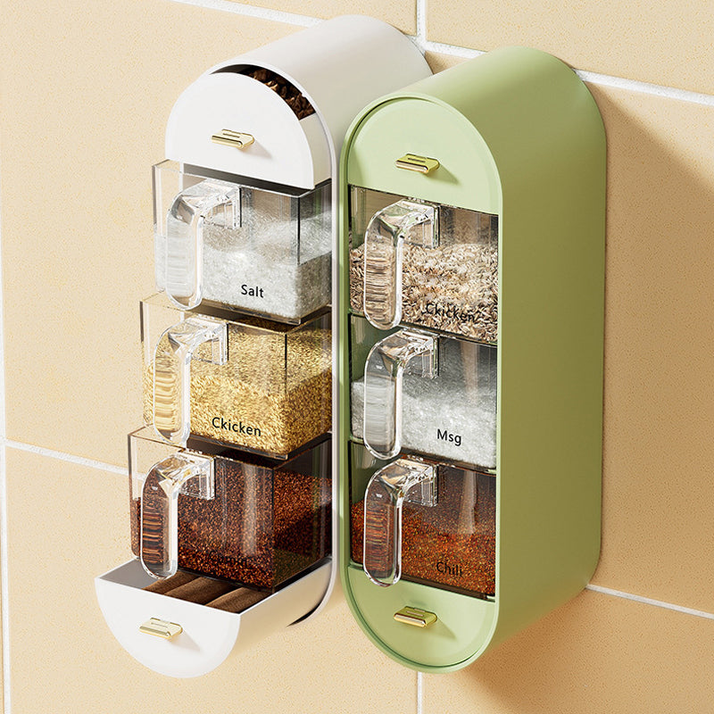 Space-saving spice jar for wall mounting | Bowlift