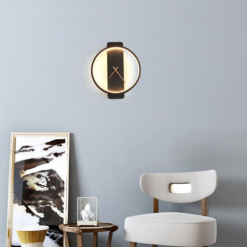 BowLift | Luxe Clock-shaped LED Wall Lamp for Modern Interior