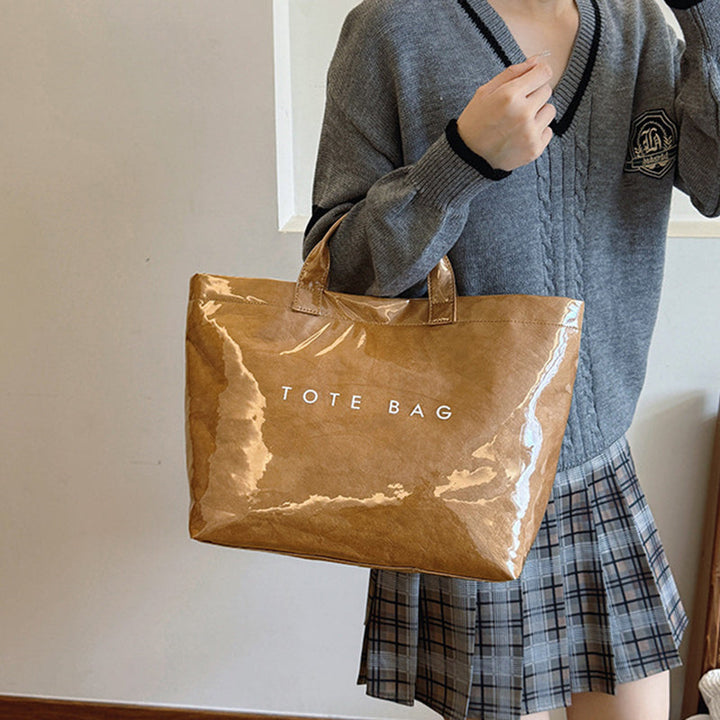 Women Letter Print Tote Bag | Bowlift