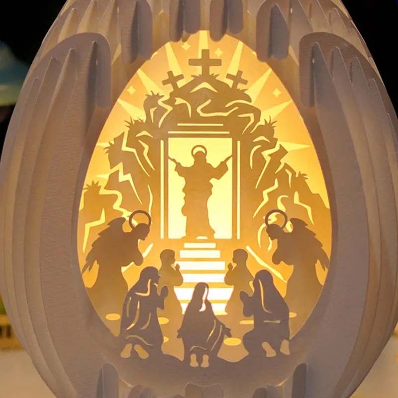 Easter 3D Paper Desk Lamp with Luminous Base | Bowlift