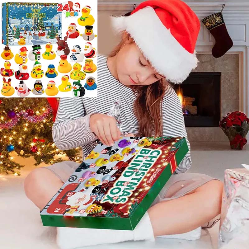 BowLift | 24 Pcs Countdown Christmas Rubber Ducks Advent Calendar