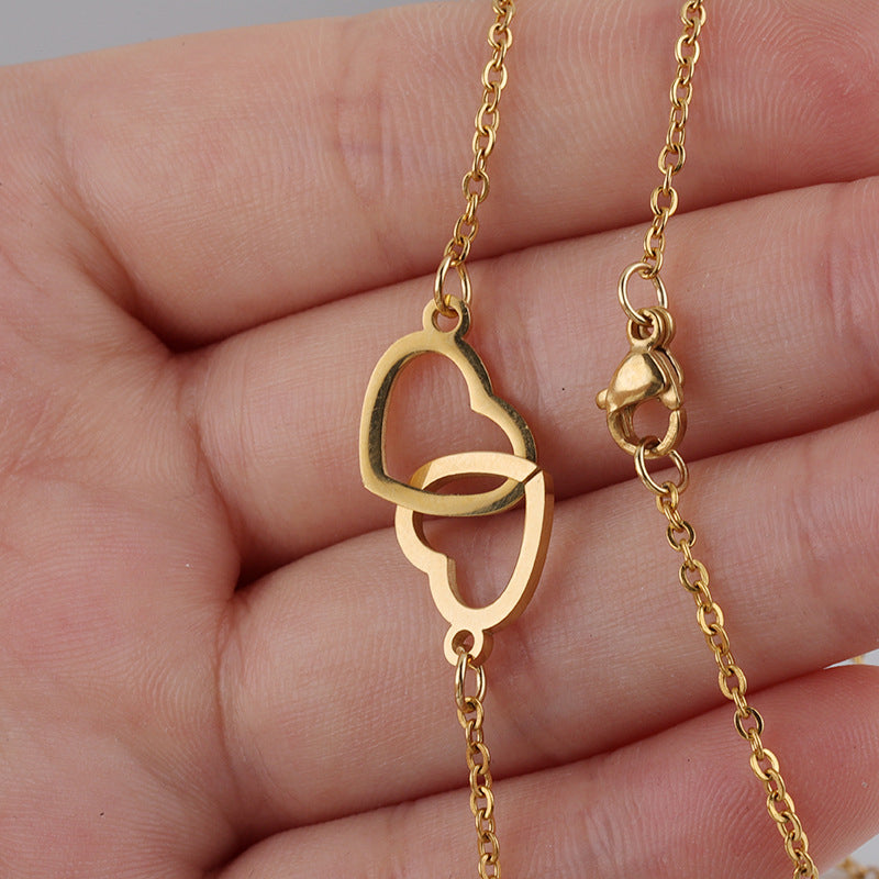 BowLift | Two Hearts Necklace with Rotating Rose Gift Box