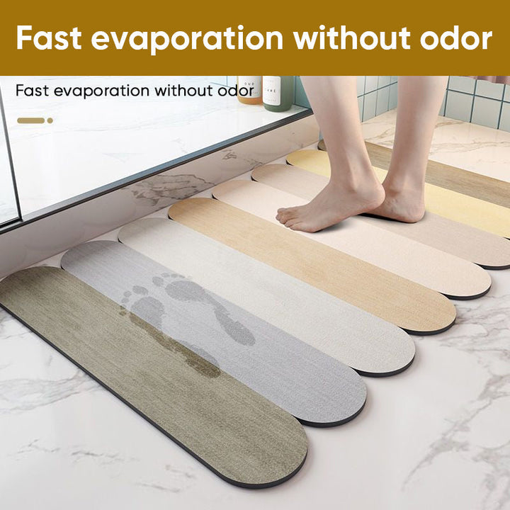 Non Slip Absorbent Stripe Floor Mat, Quick Drying Bathroom Balcony Rug | Bowlift