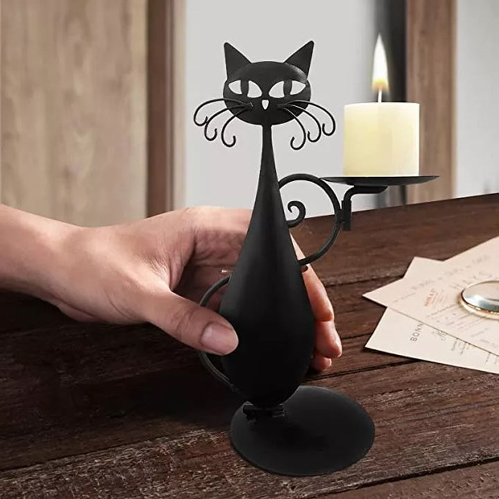 Candle holder black cat | Bowlift