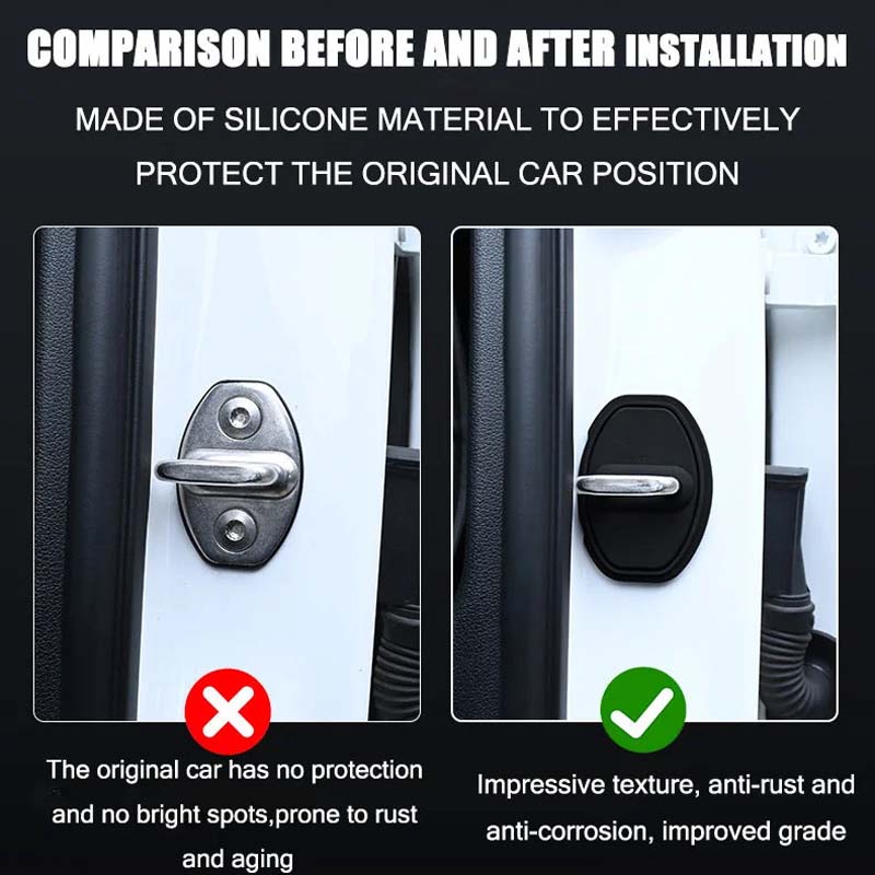 Car Silicone Door Lock Protective Cover (4PCS) | Bowlift