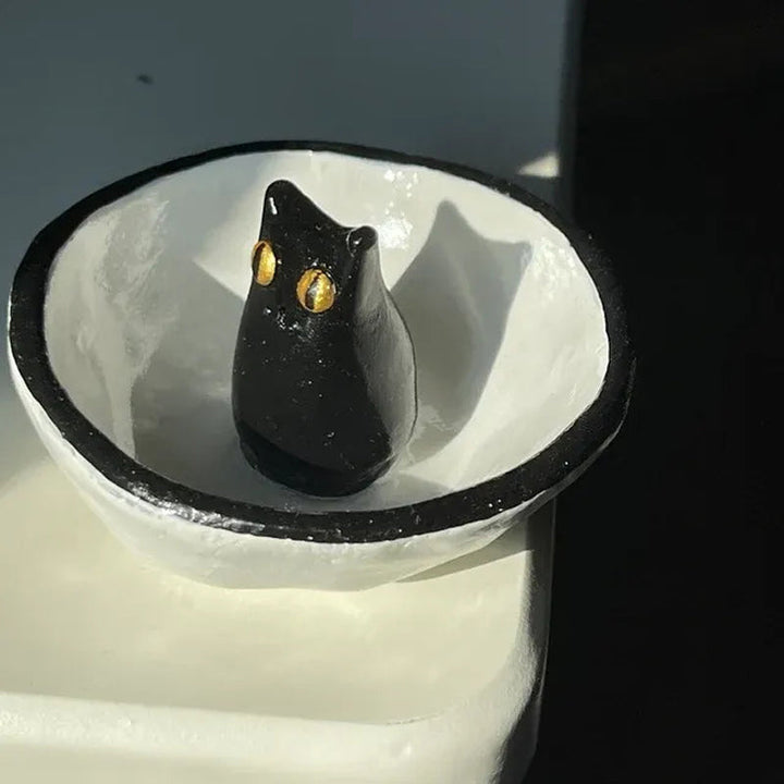 BowLift | Lucky Black Cat Decorative Trinket Bowl Dish