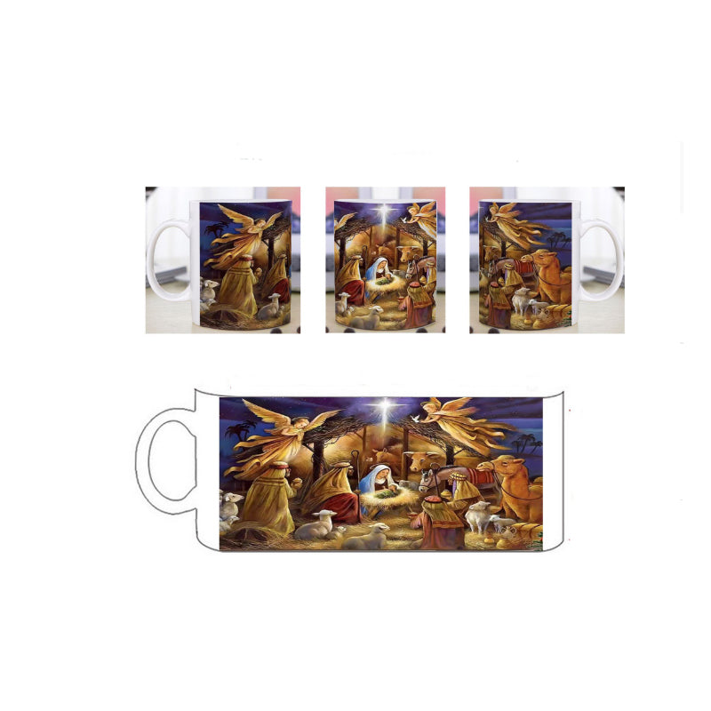 BowLift | Vintage Christmas Nativity Scene Mug
