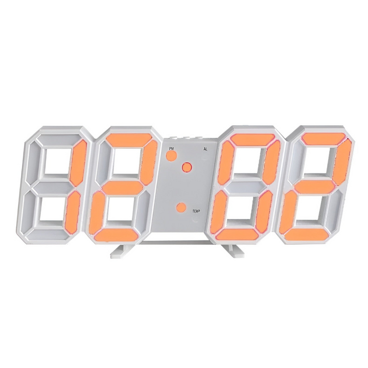 BowLift | Modern 3D-LED Wall Clock Black | Digital Kitchen Clock Eye-Catcher