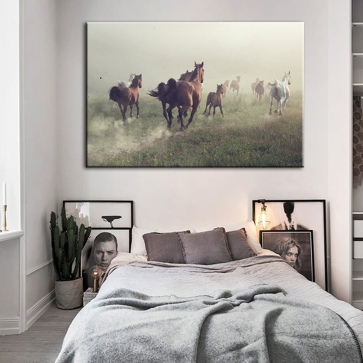Running Horses - Canvas Wall Art Painting | Bowlift