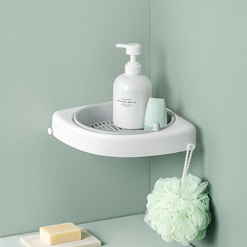 Bathroom Corner Rotatable Shelf | Bowlift