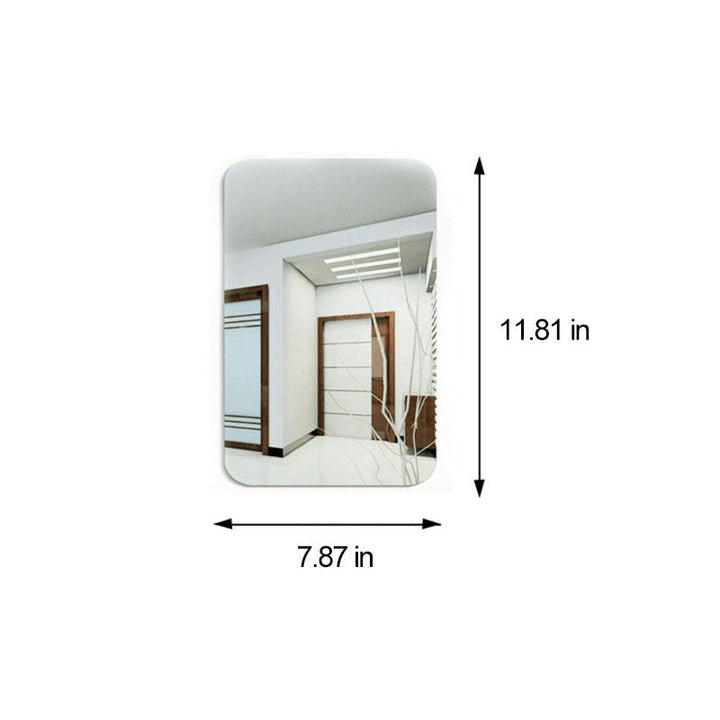 Oval Rectangle Mirror Sticker | Bowlift