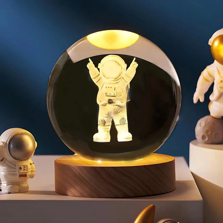 3D Engraved Crystal Sphere - Celestia | Bowlift