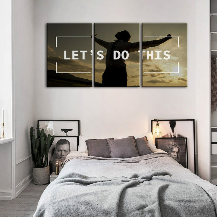 Let's Do This-Canvas Wall Art Painting 3 Pieces | Bowlift