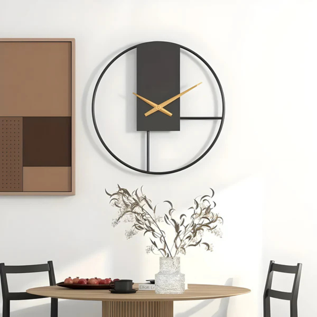 BowLift | Elegant Minimalist Wall Clock Aurum with Silent Mechanism