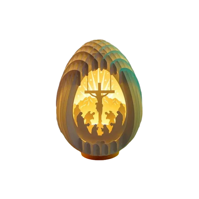 Easter 3D Paper Desk Lamp with Luminous Base | Bowlift