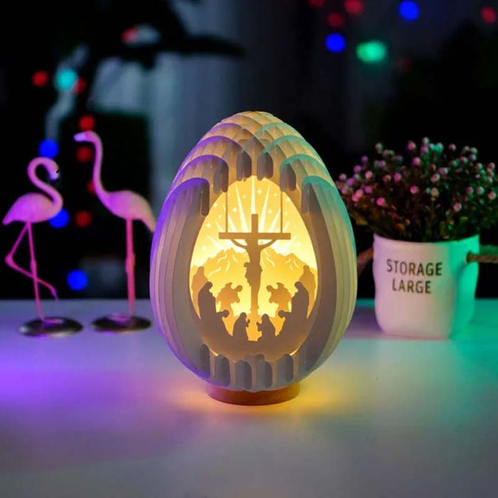 Easter 3D Paper Desk Lamp with Luminous Base | Bowlift