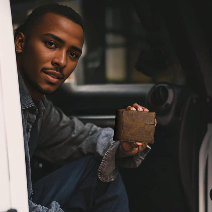 BowLift | Theft-proof magnetic card holder made of genuine leather
