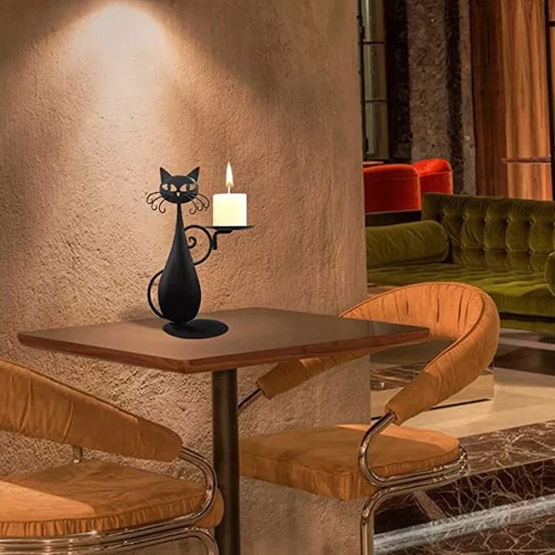 BowLift | Black Cat Candle Holder