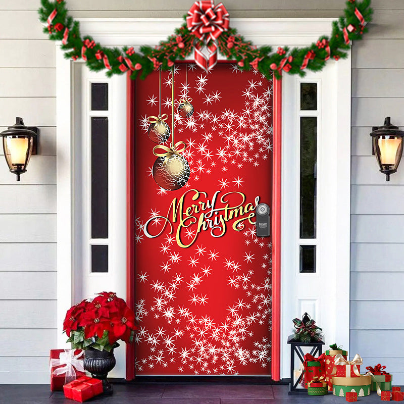 BowLift | Christmas Door Decoration | Fabric Door Cover | Washable & Reusable