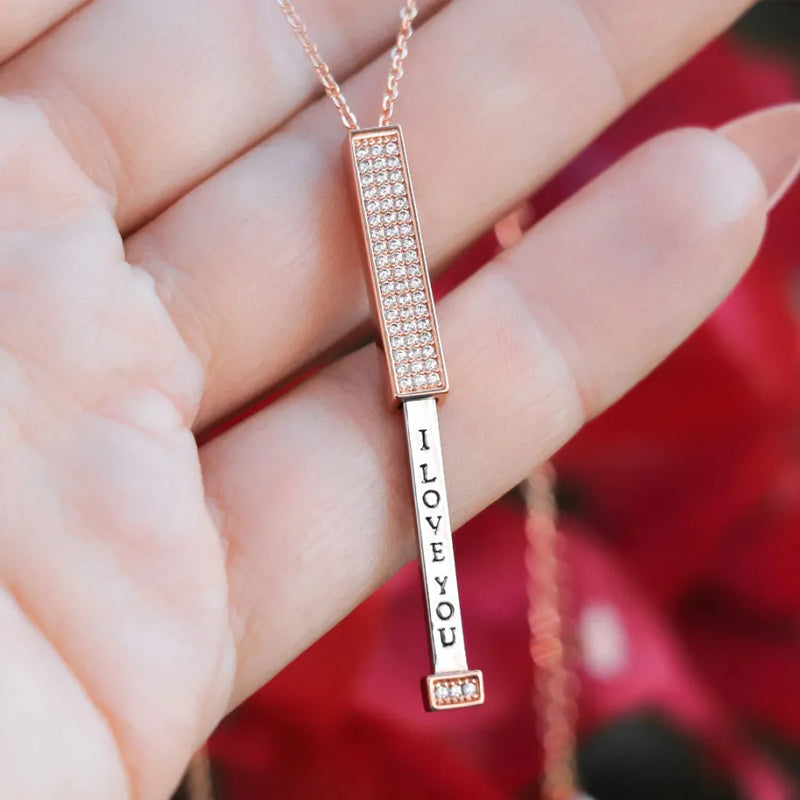 BowLift | Secret Message I Love You Pendant Necklace